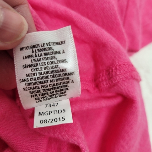 🌴3/$15🌴 women's large hot pink super soft short sleeved top with bling - Picture 6 of 12